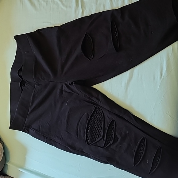 Torrid Fishnet Cut Out Leggings - Picture 2 of 4